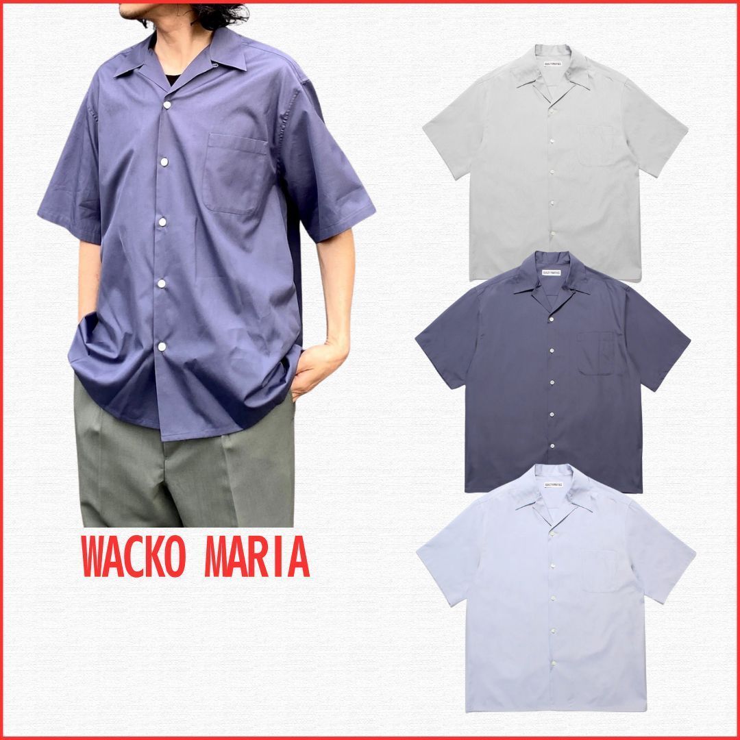 国内発送【WACKO MARIA】OPEN COLLAR SHIRT S/S ( TYPE-3