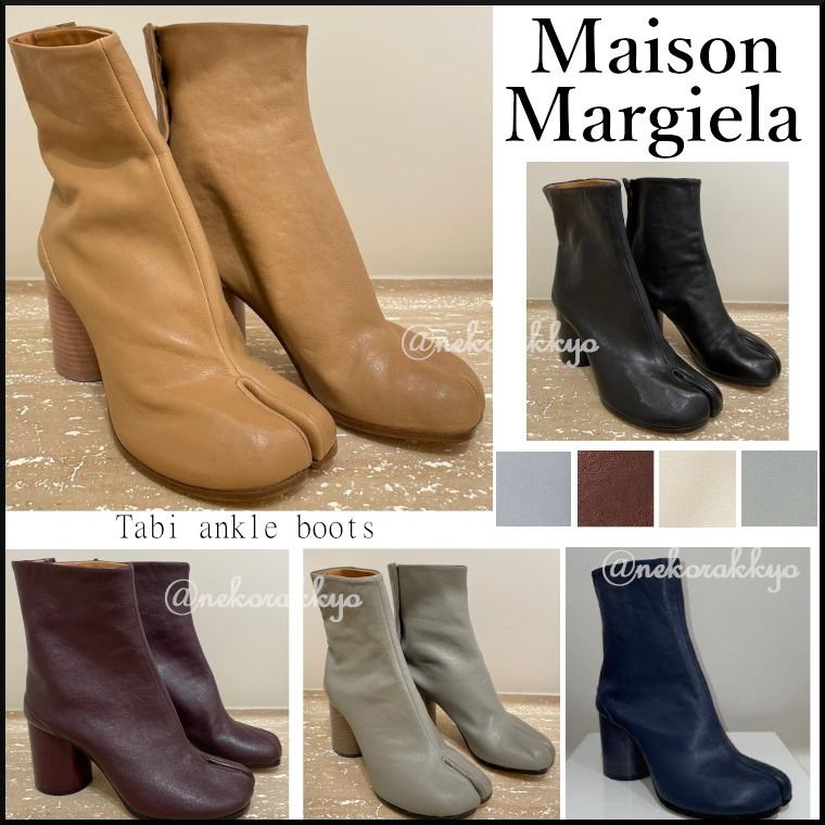 希少 黒入荷！ Maison 38 8cm 「タビ」アンクルブーツ Margiela 靴