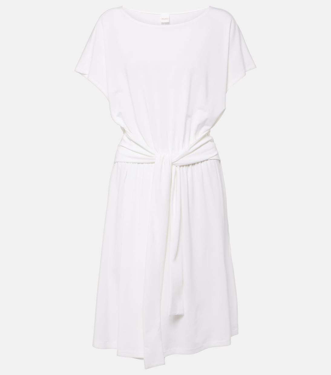 【MAX MARA】ベルト付きジャージー×コットンのミディドレス 送料込/関税込□Max Mara□ベルト付きジャージー ミディドレス