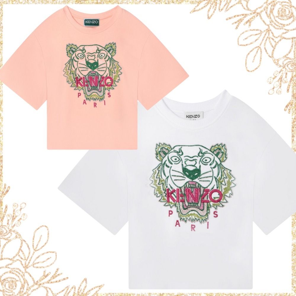 一番人気物 激可愛！キラキラ♪KENZO ケンゾーキッズ Tシャツ タイガーロゴ トップス