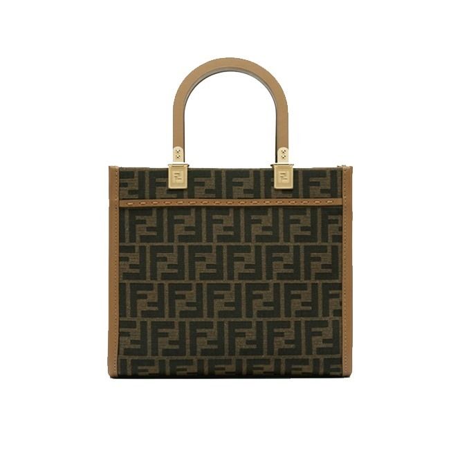 ☆韓国の人気☆【FENDI】☆サンシャインスモール トートバッグ☆ ☆【FENDI】☆フェンディサンシャインスモール☆ブラウン