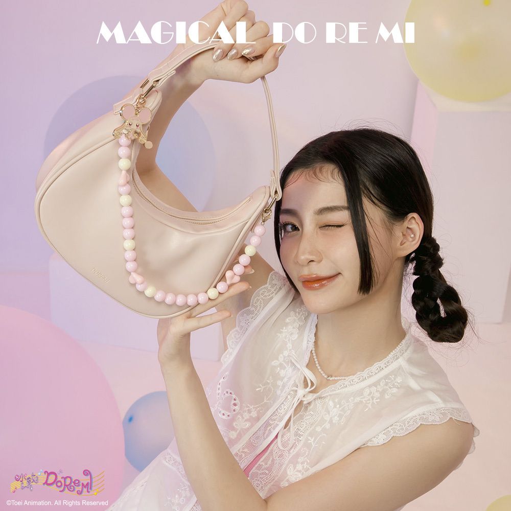 Gracegift台湾限定 おジャ魔女どれみコラボ 半月型バッグ3色