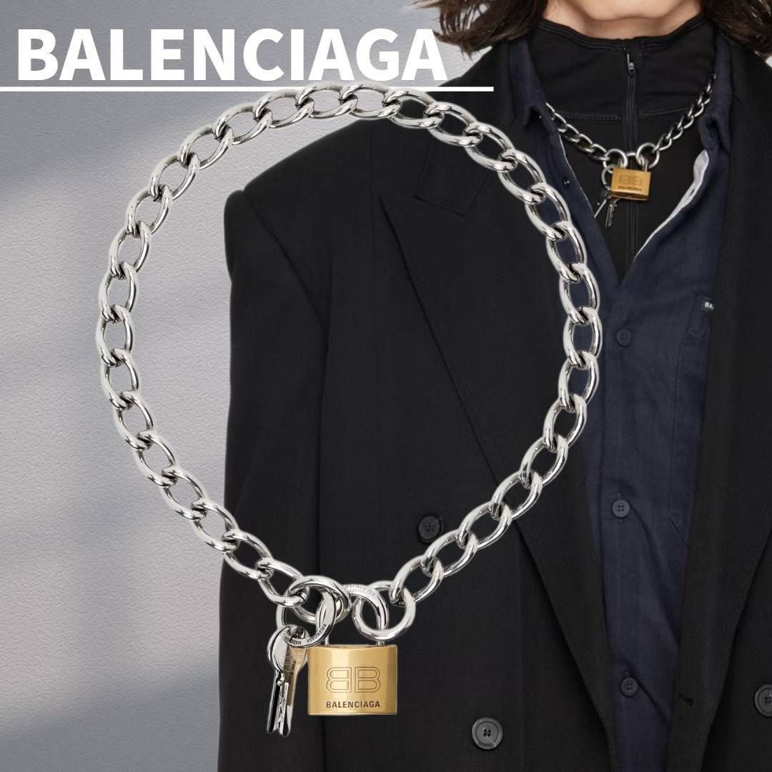 関税込【BALENCIAGA】ラブロック装飾ネックレス 送料込/関税込□BALENCIAGA□ラブロック装飾ネックレス