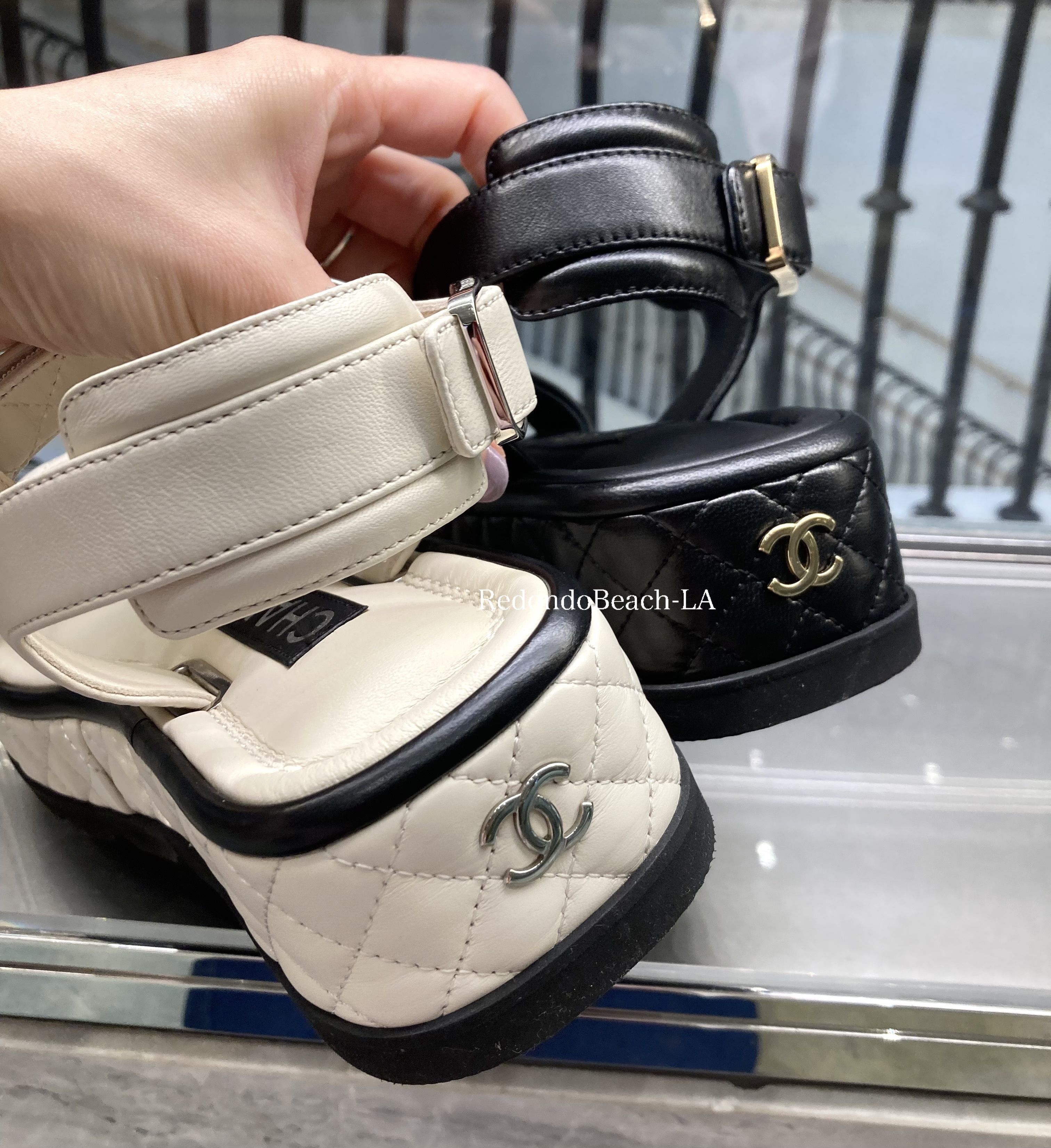 ヒール9cm マトラッセ 25S★【CHANEL】プラットフォームサンダル CHANEL 25S☆厚底プラットフォームサンダル CCロゴ