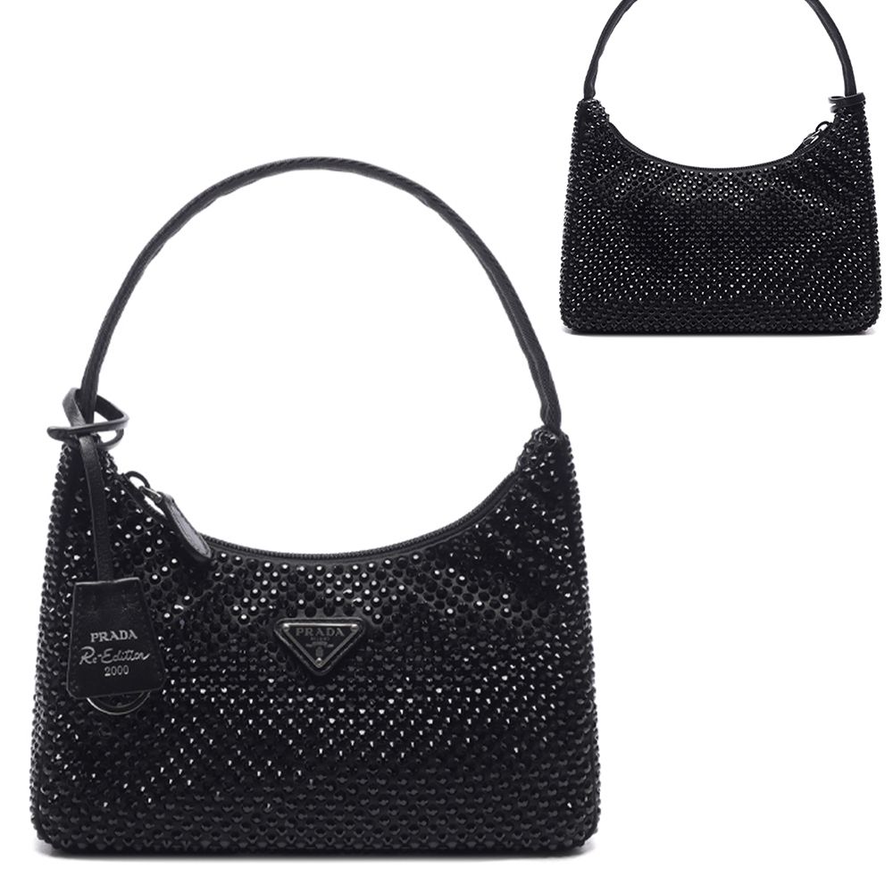 PRADA プラダ クリスタル サテン ミニバッグ (PRADA