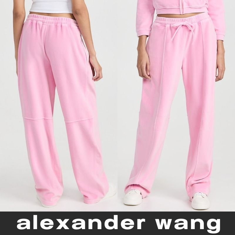 ALEXANDER WANG プルオン トラックパンツ アップルロゴ入り