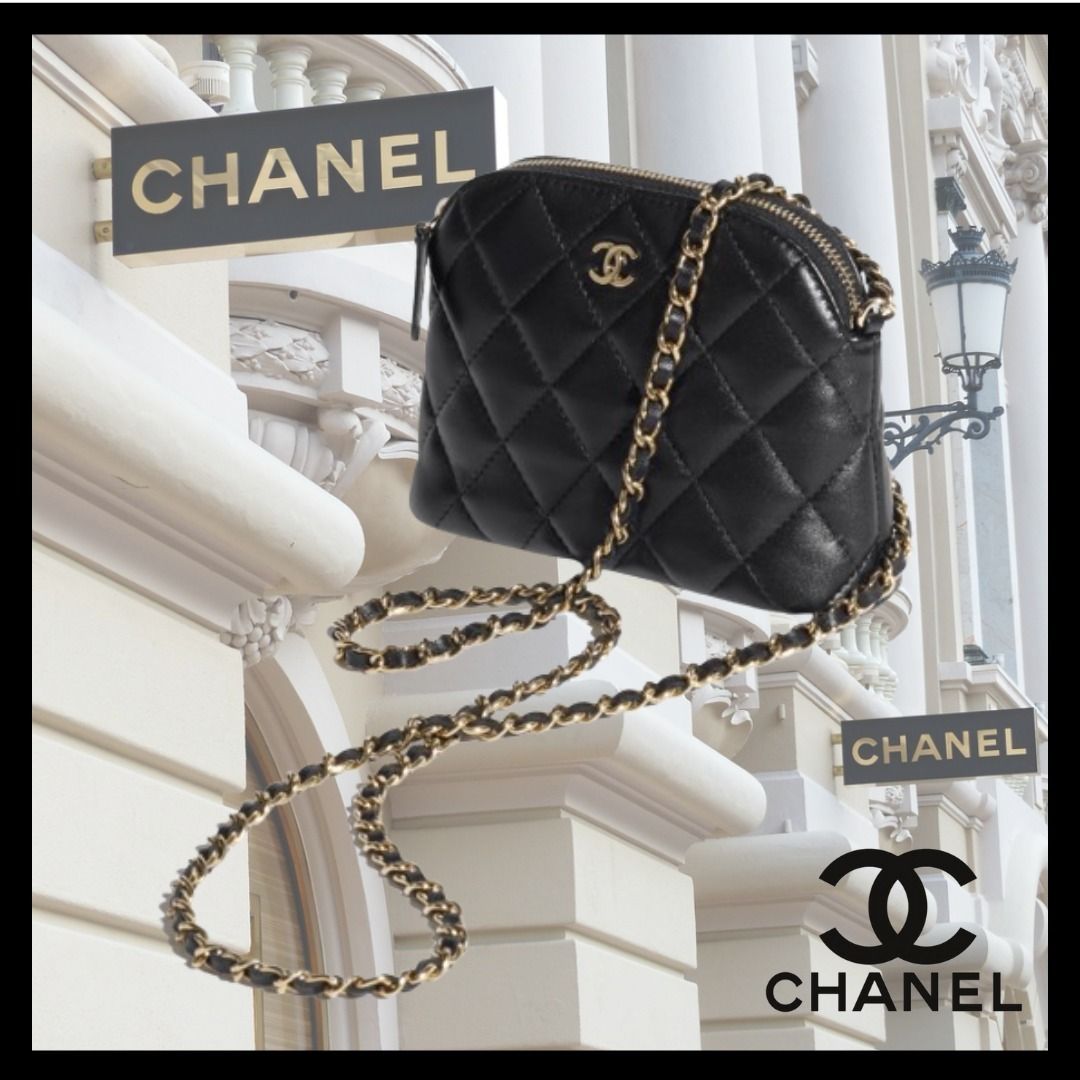 【上品でエレガント♪】CHANEL チェーン クラッチ バッグ エレガント》CHANEL チェーン クラッチ バッグ