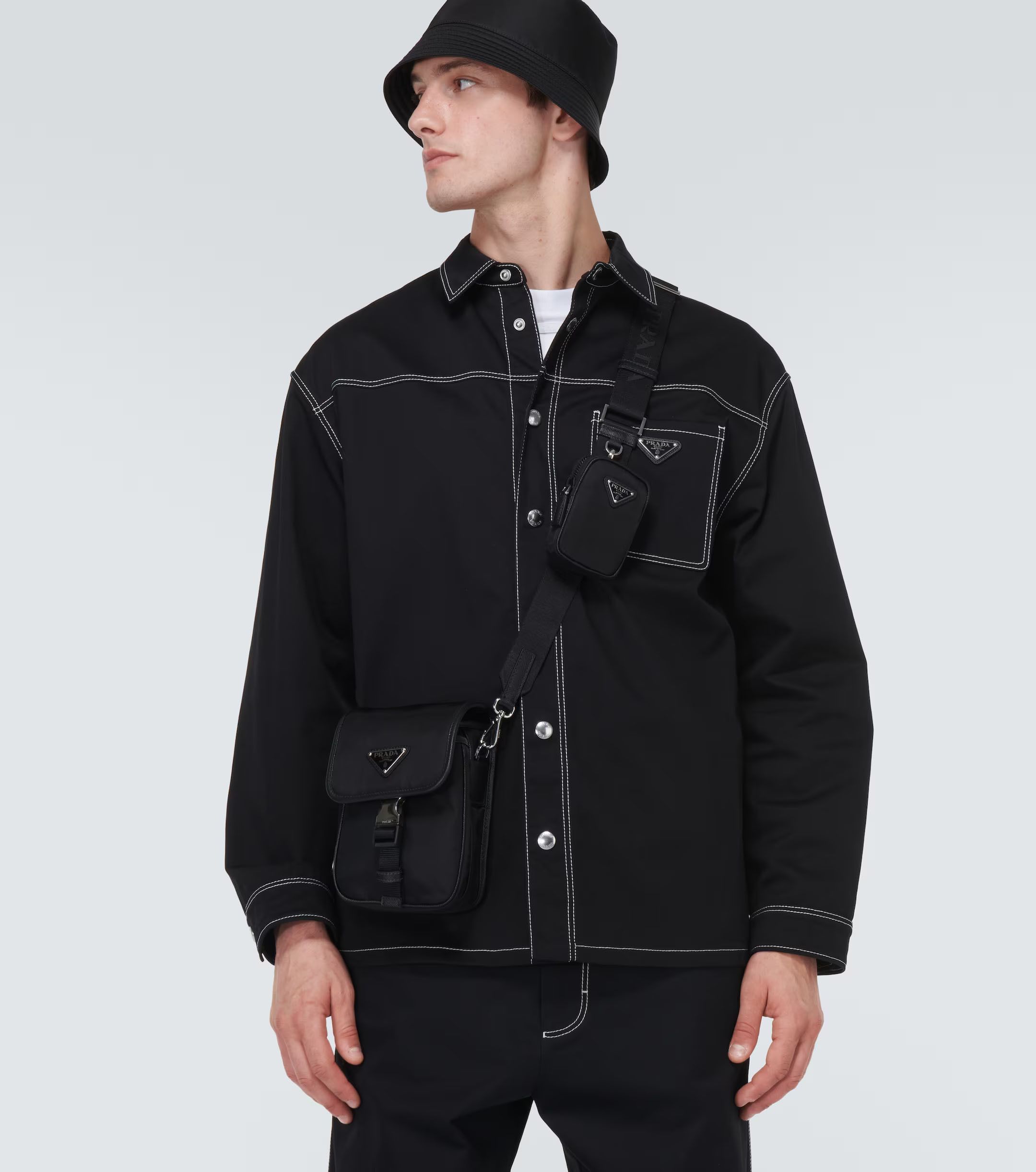 関税負担なし☆PRADA プラダ Re-Nylon xレザー ショルダーバッグ 関税負担なし☆PRADA Re-Nylon レザー ショルダーバッグ (PRADA