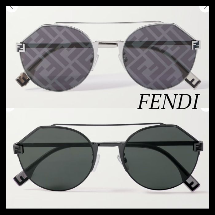 沸騰ブラドン FENDI】スカイメタル (FENDI サングラス ラウンドフレーム 小物