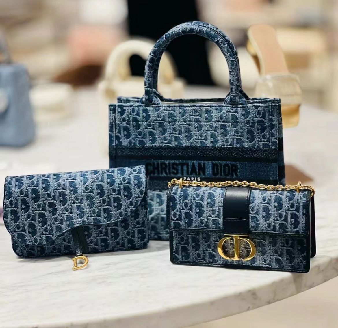 デニムが可愛い♡】Dior☆Saddle チェーンポーチ (Dior