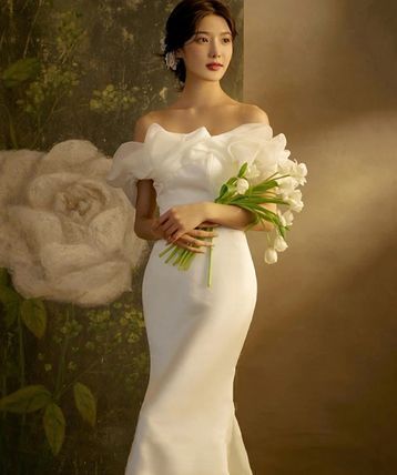 ベアトップマーメイドウェディングドレス結婚式 楽天市場】ウェディングドレス ロングドレス マーメイドドレス