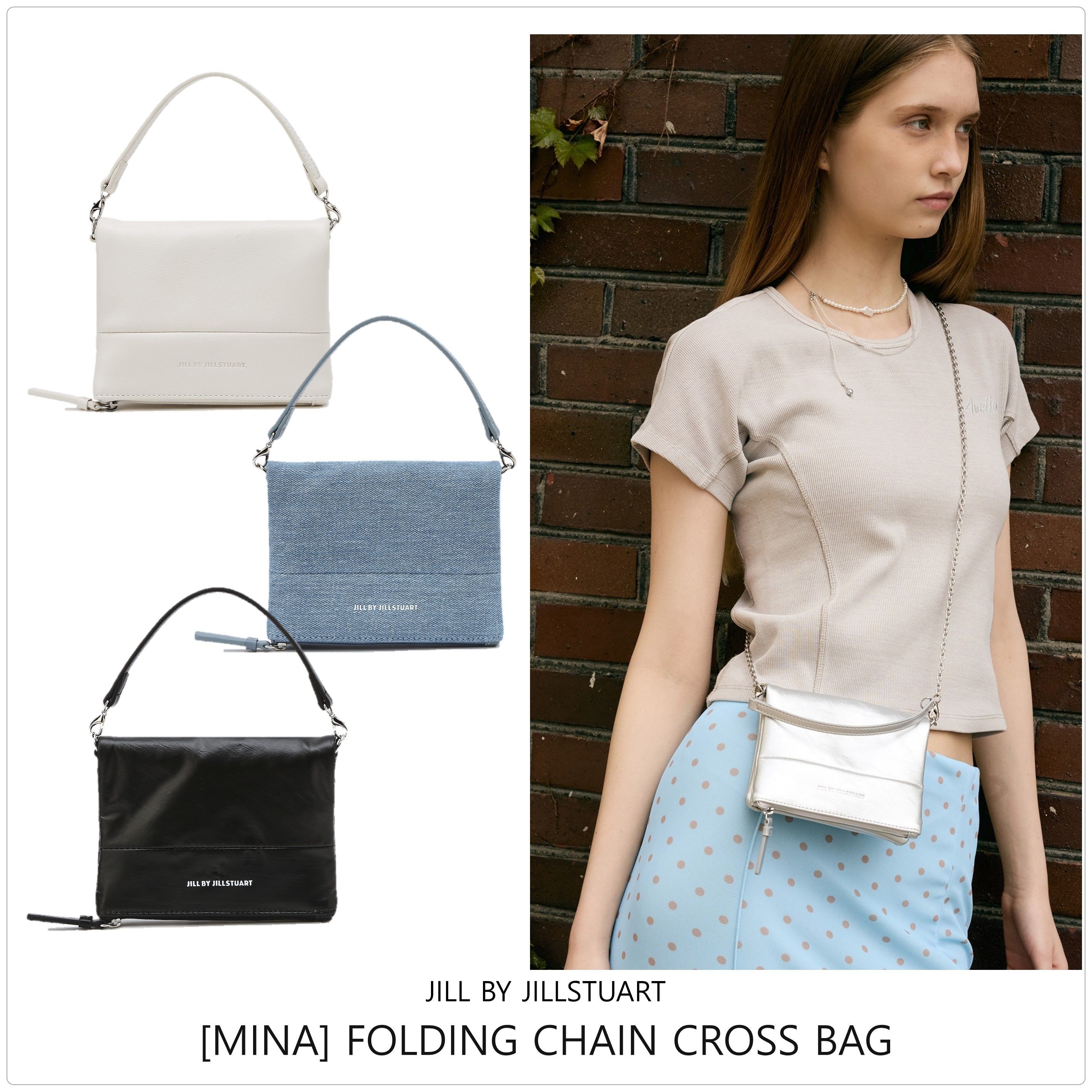 JILLSTUART MINA FOLDING チェーン クロスバッグ JILLSTUART] MINA FOLDING チェーン クロスバッグ ☆新作・24SS
