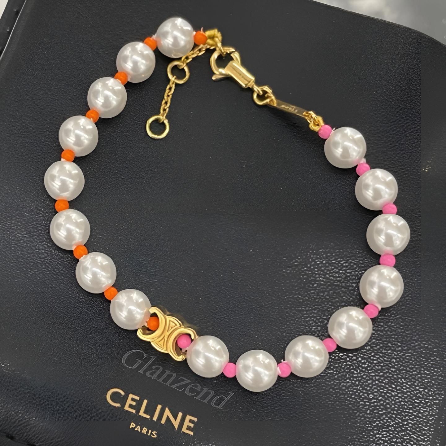 ギフトにも♪【CELINE】プラージュ パールブレスレット (CELINE