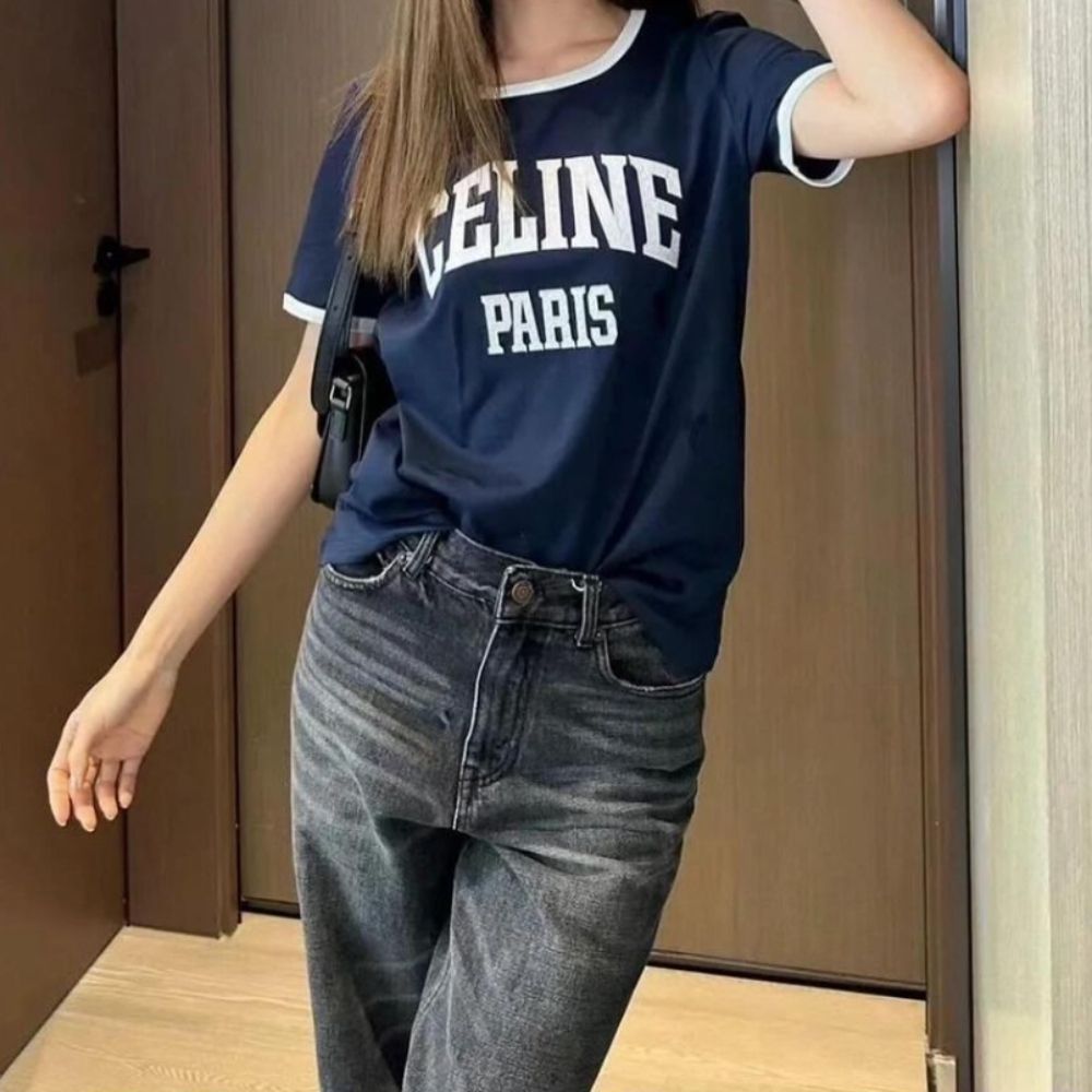 24SS【CELINE】CELINE PARIS 70'S Tシャツ コットンジャージー