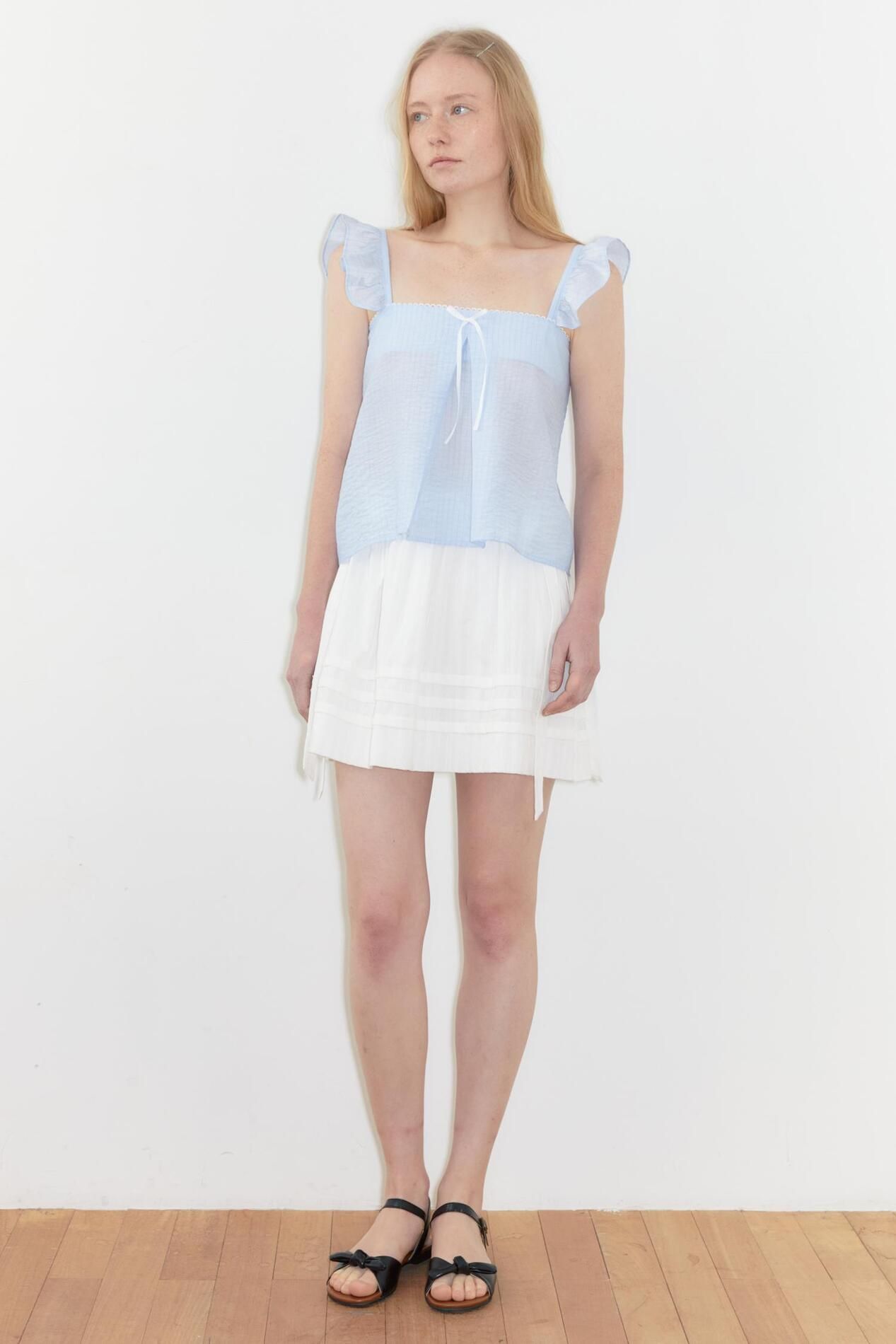 【Sinoon】 24SS Ribbon Mini Skirt /追跡付 Sinoon】 24SS Ribbon Mini Skirt /追跡付 (sinoon/ミニスカート