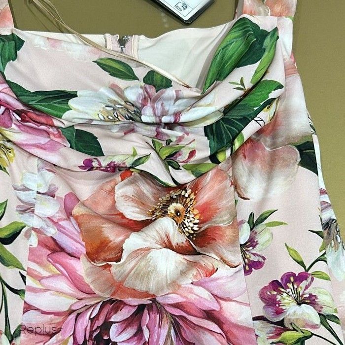 Dolce&Gabbana フラワープリント ノースリーブ タンクトップ