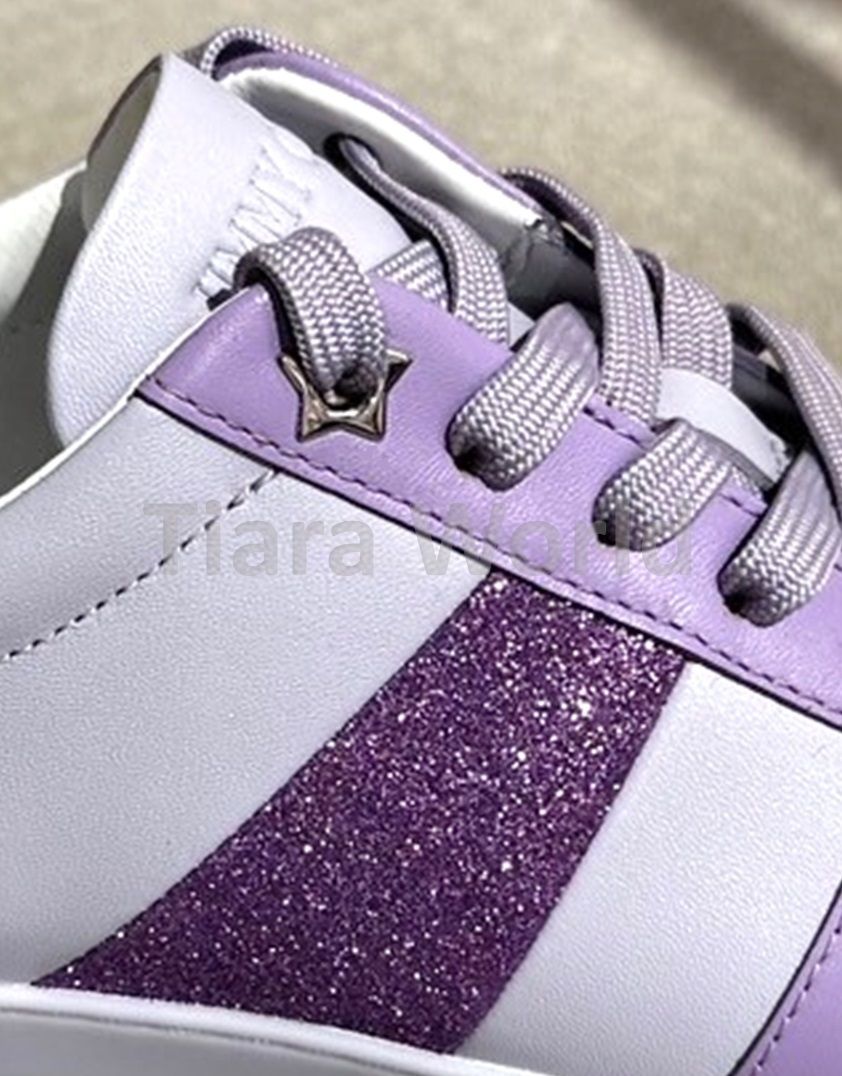 ロゴプレート★Jimmy Choo TERIナッパスニーカーグリッターMAUVE ロゴプレート☆Jimmy Choo TERIナッパスニーカーグリッターMAUVE