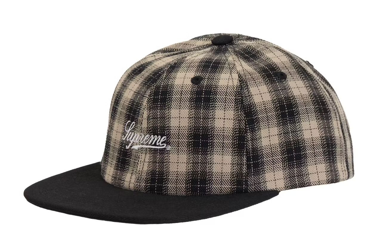 Supreme☆洗練された芸術☆スクリプトチェック柄キャップ