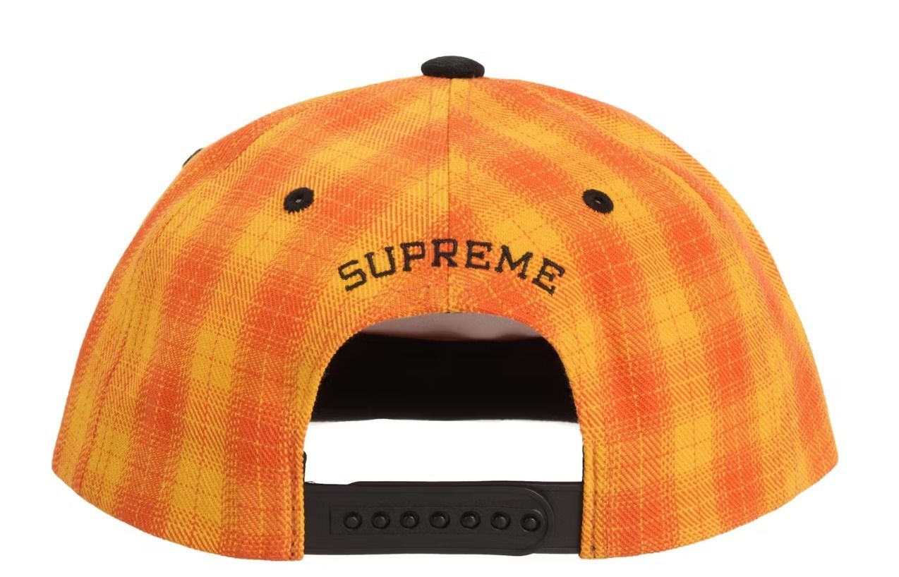 Supreme☆洗練された芸術☆スクリプトチェック柄キャップ