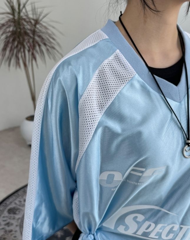 SATIIIZ】Lekia Football Jersey Short Sleeve Tee (SATiiiZ/T