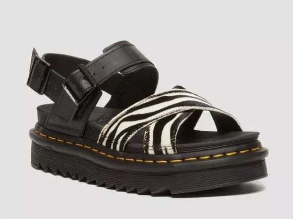 大特価】Dr. martens VOSS II HAIR-ON ZEBRA サンダル (Dr