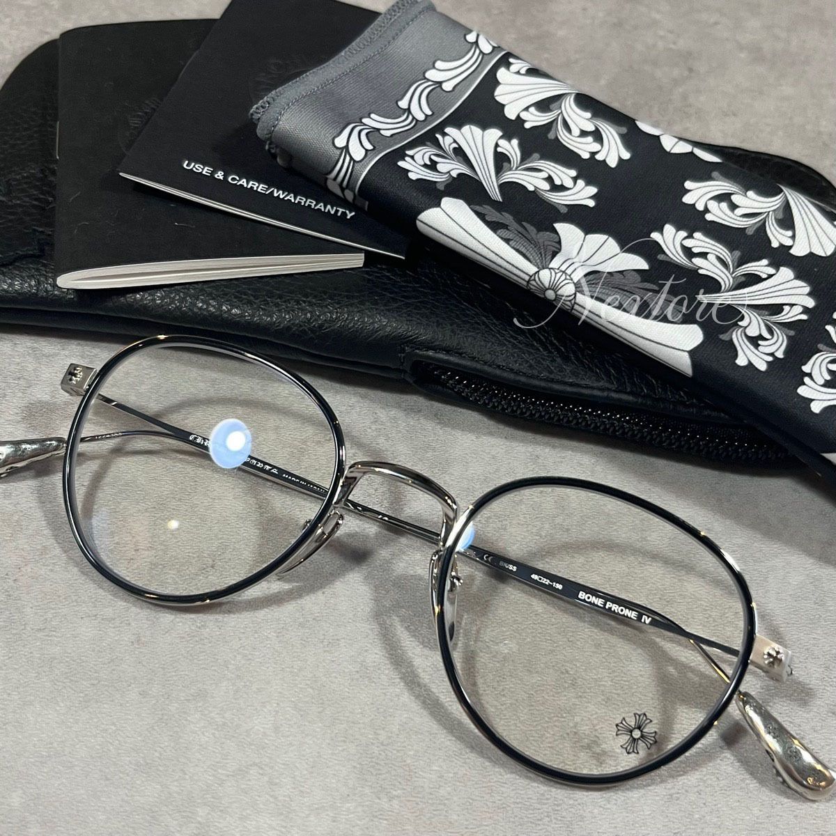 クロムハーツ CHROME HEARTS BONE PRONE IV MBK/AS メガネフレーム サングラス シルバー SV925 アイウェア  レンズなし メガネ ユニセックス 101744048 : 101744048 : 東京ぶらんど - 通販 - Yahoo!ショッピング