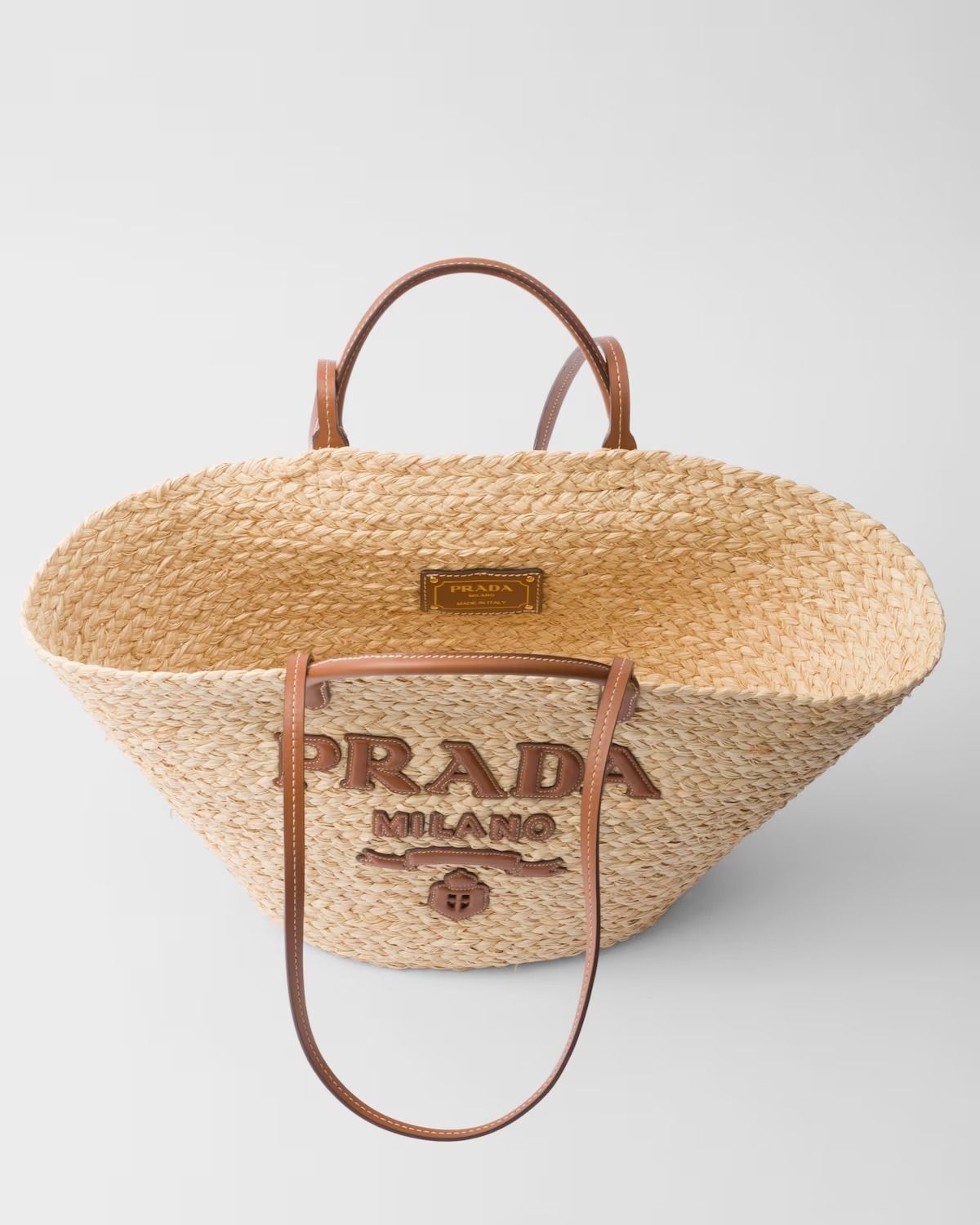 最安値挑戦中★PRADA★ラフィア ショッピングバッグ★BEIGE 最安値挑戦中☆PRADA☆ラフィア ショッピングバッグ☆BEIGE