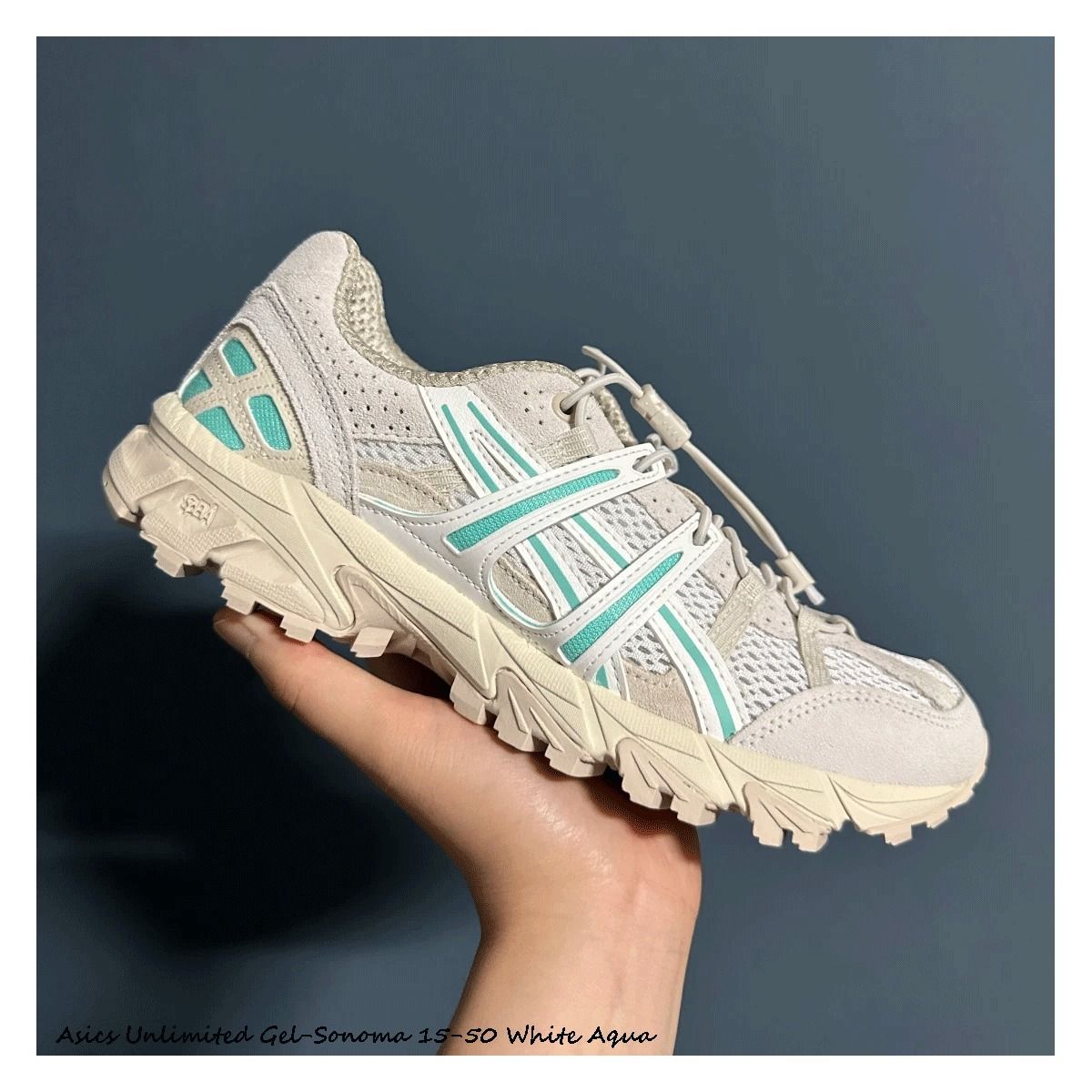 ★Asics★Unlimited Gel-Sonoma 15-50★大人気★ Asics ☆ Unlimited Gel-Sonoma 15-50 White Aqua (asics
