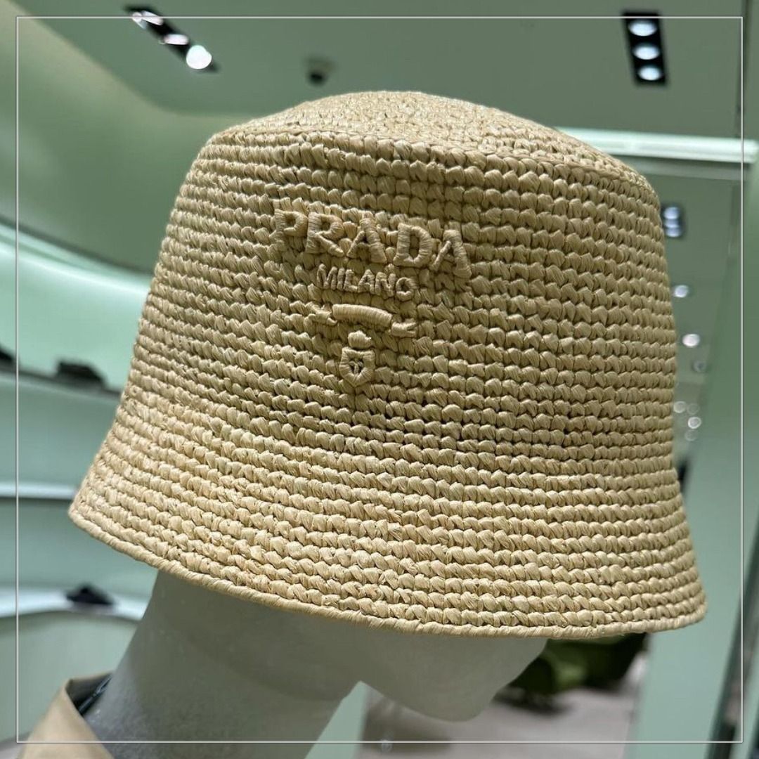 極美品 PRADA ストローハット（PRADA(プラダ) ストローハット