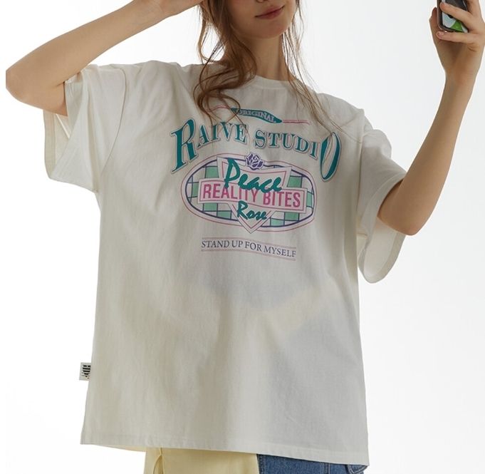 【予約中！】 RAIVE (RAIVE/Tシャツ Tシャツ アートワーク ビンテージ トップス
