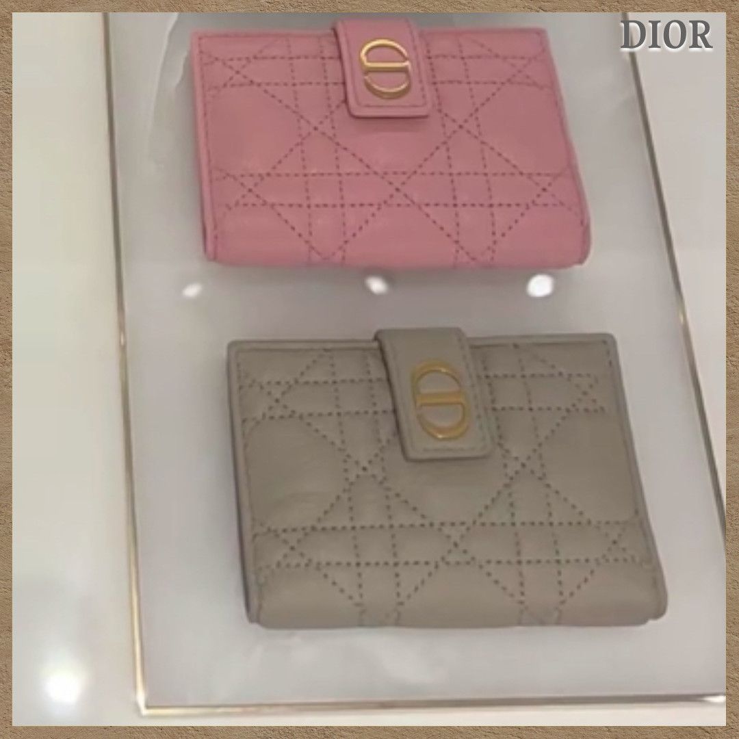 ディオール DIOR CARO バーティカル カードホルダー DIOR】かわいい♡DIOR CARO バーティカル カードホルダー (Dior