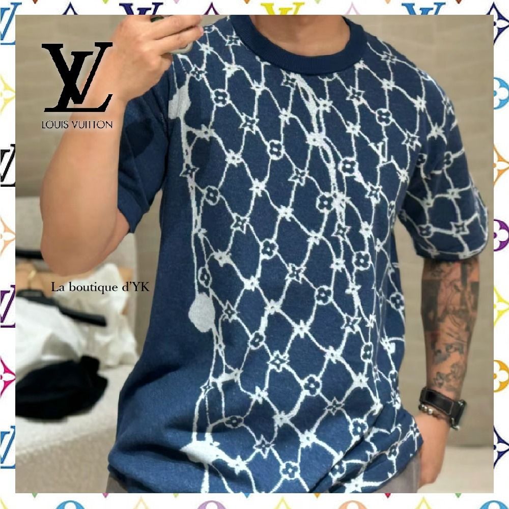【パキッとした大人コーデに！】ルイヴィトン Tシャツ 半袖 デニムポケットが可愛い♪】ルイヴィトン Tシャツ 半袖 (Louis