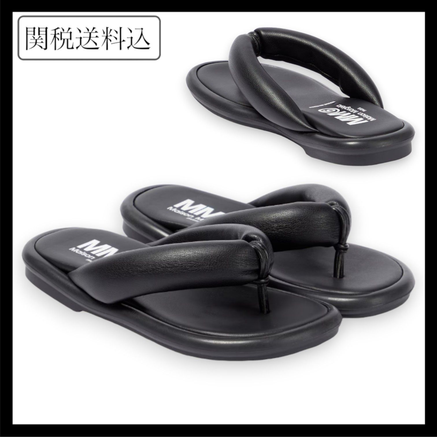 大人もOK MM6 Maison Margiela ロゴ フラット サンダル (MM6