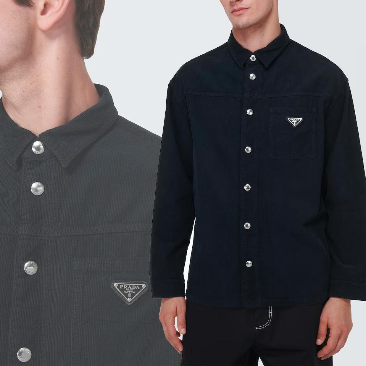 【洗練された】PRADA 長袖コットンTシャツ ホワイト コットン Tシャツ | PRADA
