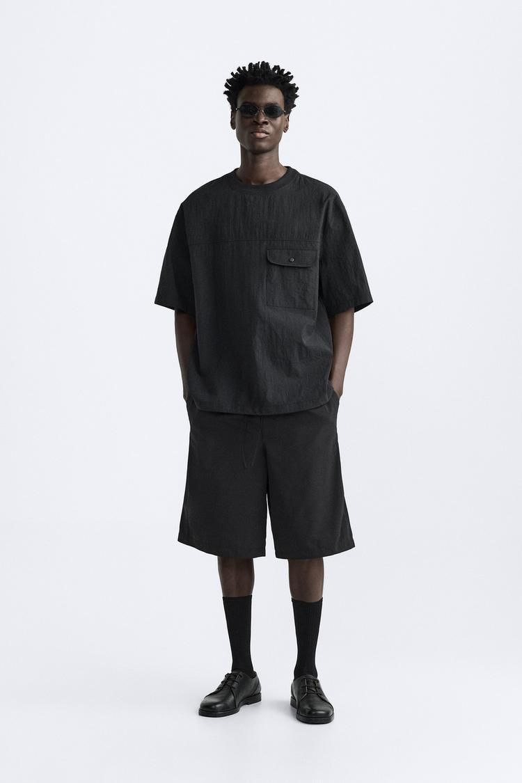 【ZARA】ユーズド加工テクニカルTシャツ ユーズド加工テクニカルTシャツ - グレイッシュ | ZARA Japan / 日本