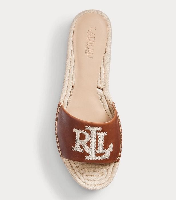 36820円RALPH LAUREN ロゴ エスパドリーユ フラット
