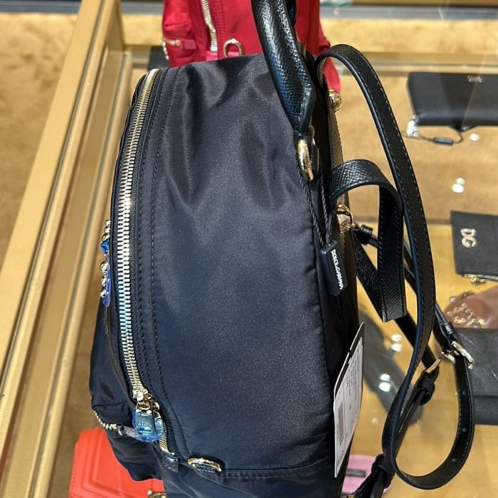 D&G DOLCE&GABBANA ロゴ レザー＆ナイロン バックパック (Dolce