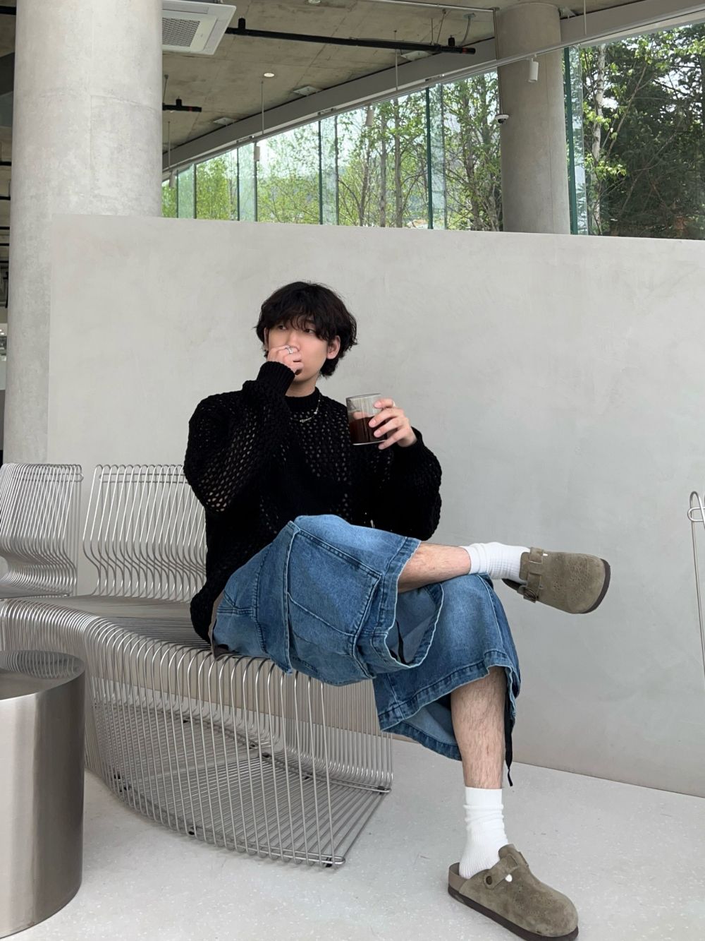 【KOOLOSET】Koo Diagonal Cargo Bermuda Denim KOOLOSET】Koo Diagonal Cargo Bermuda Denim (デニム・ジーパン