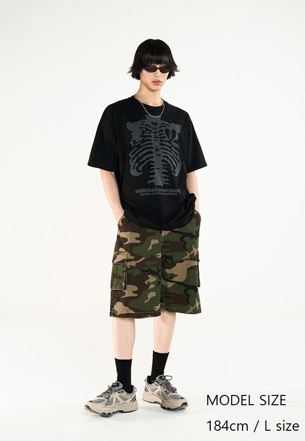 [ODD STUDIO] CAMO WASHING COTTON CARGO HALF パンツ ★新作★ ODD STUDIO] CAMO WASHING COTTON CARGO HALF パンツ ☆新作