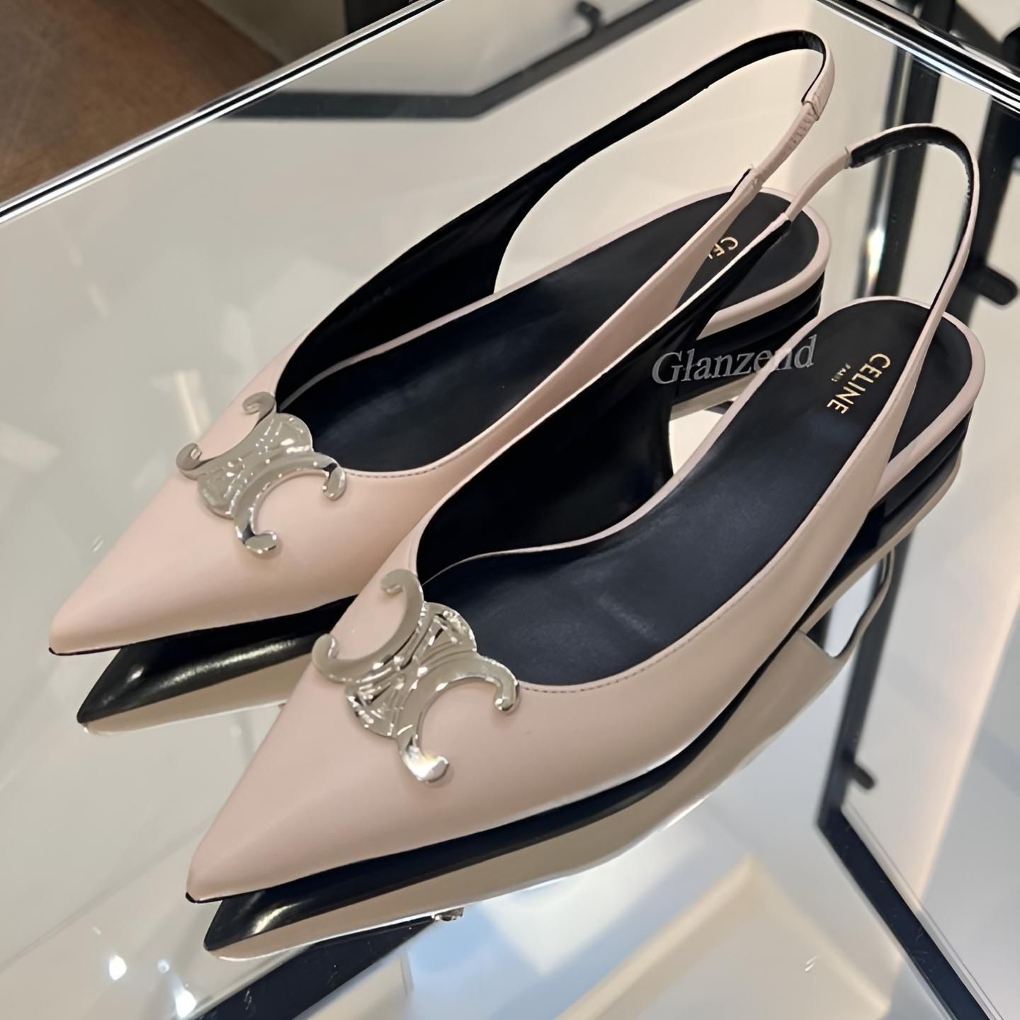 ZARA ザラ ボウヒールスリングバックシューズ ブラック240628-5