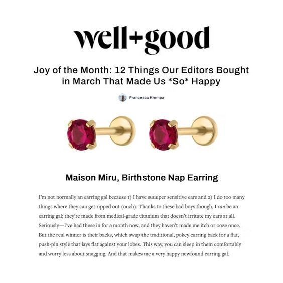 【MAISON MIRU】RUBY NAPピアス Sapphire Nap Earrings