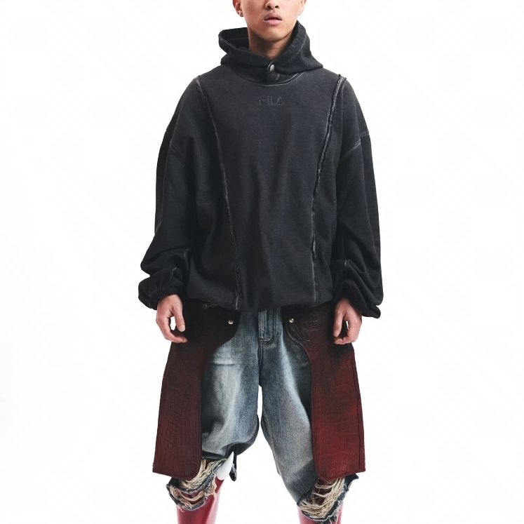★THUG CLUB. FILA x THUG Stitch Snap Hoodie★ THUG CLUB】THUG x FILA Stitch Snap Hoodie 日本未入荷 (Thug