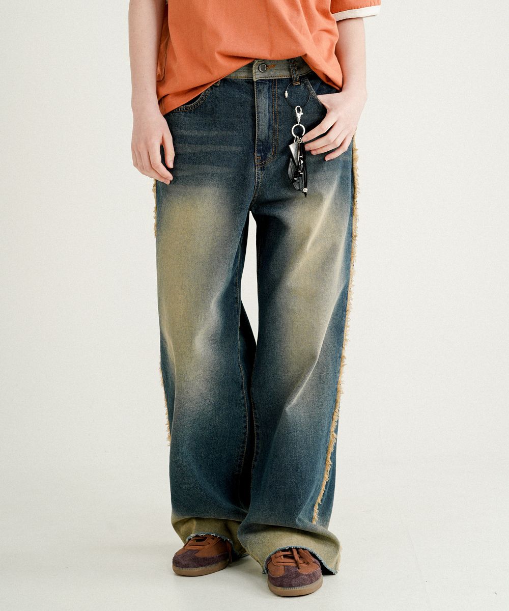 ★WV PROJECT★送料込み★Rip off washing denim pants MJLP7714 WV PROJECT (ダブリューブイプロジェクト) - リップオフ