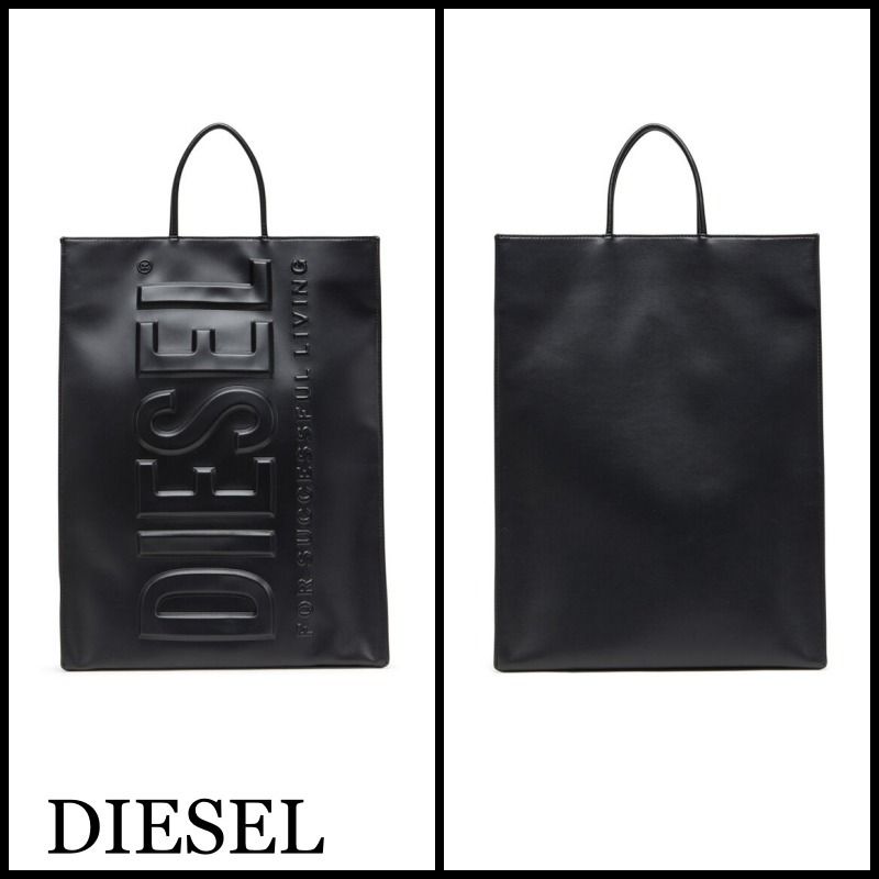 関税込】◇DIESEL ディーゼル◇DSL 3D ロゴ トートバッグ