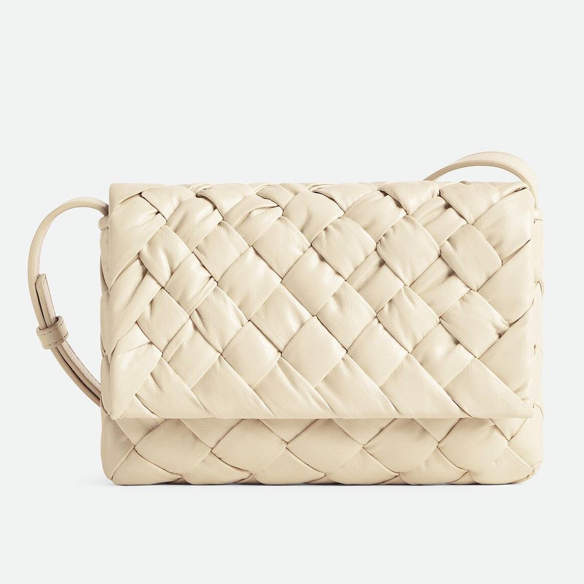 新作【Bottega Veneta】Rumple クロスボディバッグ、シーソルト 新作【Bottega Veneta】Rumple クロスボディバッグ、シーソルト