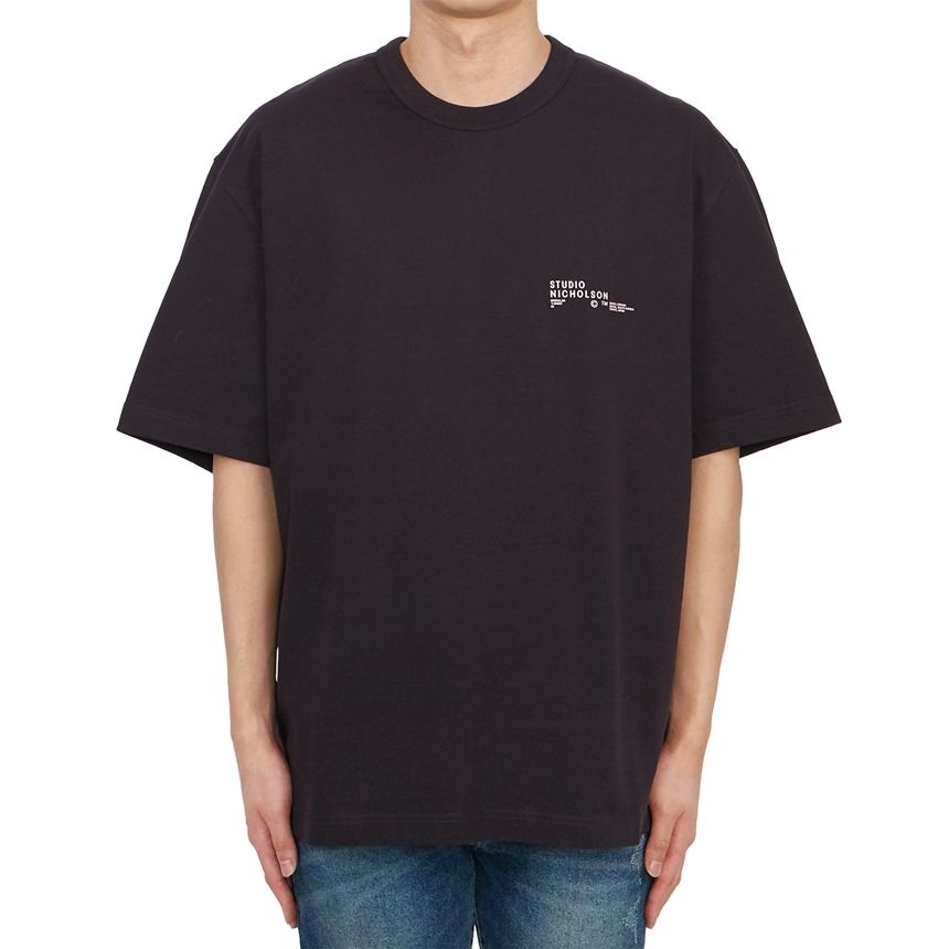 スタジオニコルソン 半袖Tシャツ MODULE SNM 1167 BLACK GRAPE