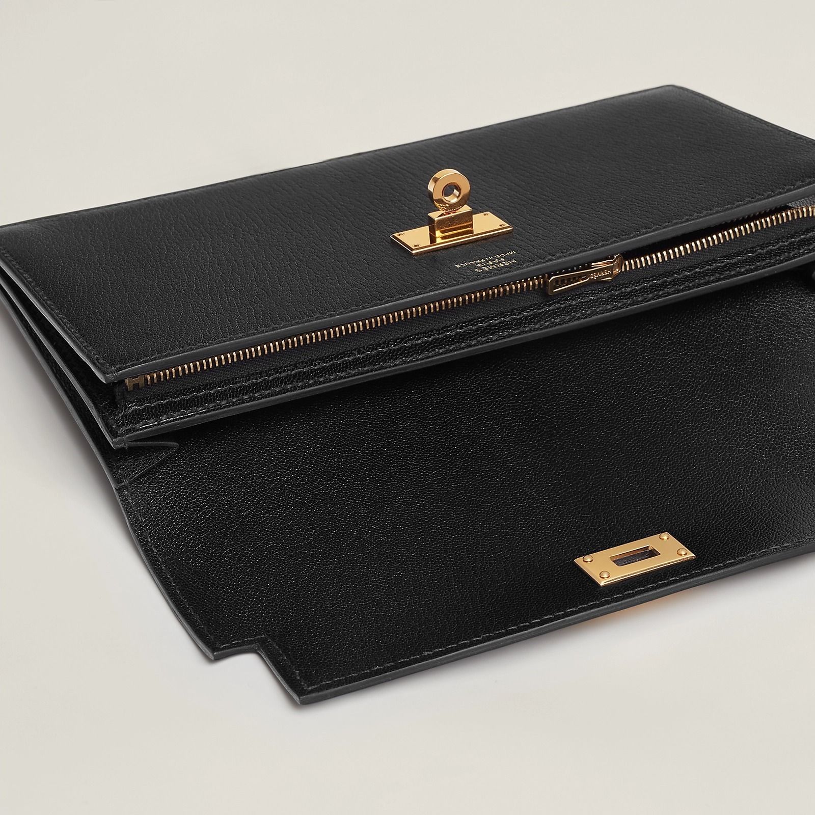 HERMES】美しいシルエット☆大人気ケリー ポケット ロング 黒