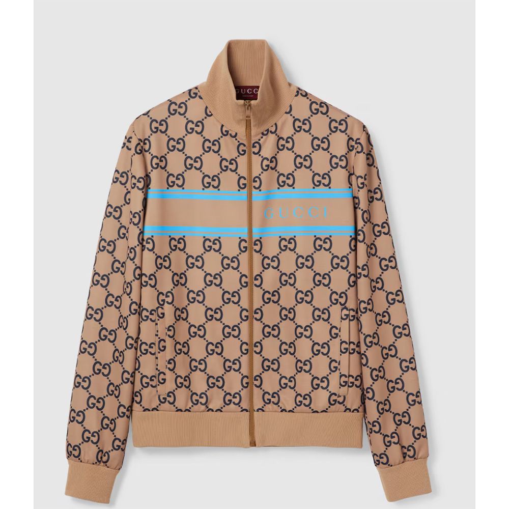 24AW GUCCI テクニカルジャージー GGプリント ジップジャケット 24AW GUCCI テクニカルジャージー GGプリント ジップジャケット