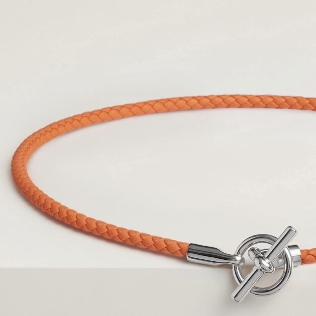 HERMES 大人のお洒落 ネックレス 本革レザー グレナン Glenan H HERMES 大人のお洒落 ネックレス 本革レザー グレナン Glenan H