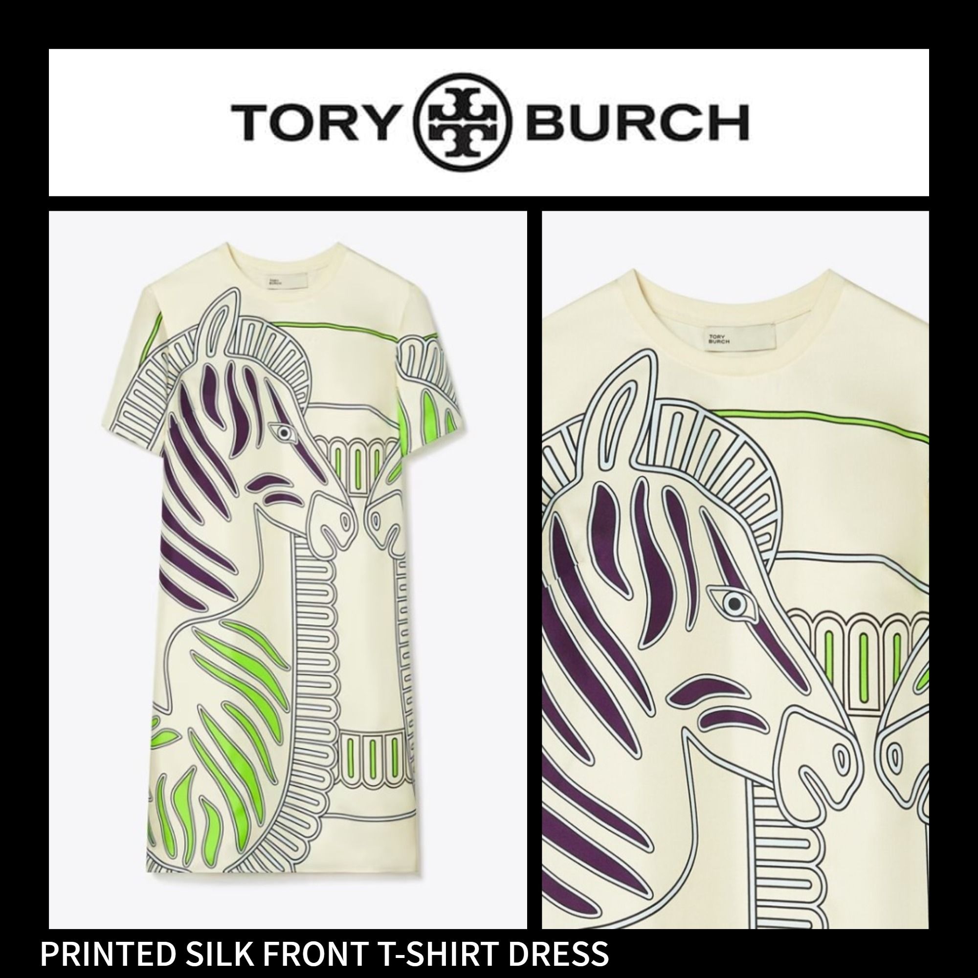 Tory Burch トリーバーチ フラワー プリント シルク ワンピース
